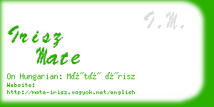 irisz mate business card